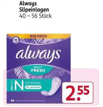 Rossmann Always slipeinlagen Angebot