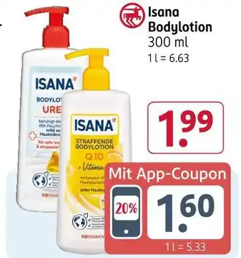 Rossmann Isana bodylotion urea Angebot