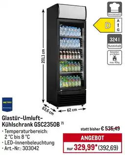 METRO METRO PROFESSIONAL Glastür-Umluft Kühlschrank GSC2350B Angebot