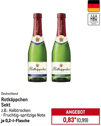 METRO Rotkäppchen Sekt Angebot