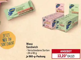 METRO Wasa Sandwich Angebot