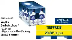 METRO Wodka Gorbatschow Angebot