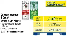 METRO Captain Morgan & Cola/White Rum Mojito Angebot
