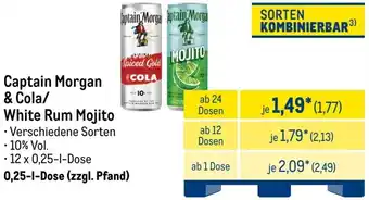 METRO Captain Morgan & Cola/White Rum Mojito Angebot