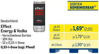 METRO Effect Energy & Vodka Angebot