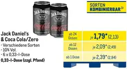 METRO Jack Daniel's & Coca Cola/Zero Angebot