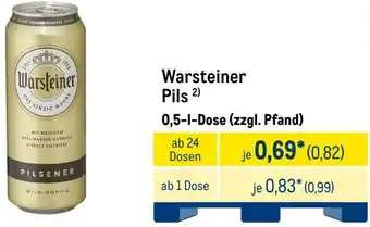 METRO Warsteiner Pils Angebot