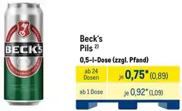 METRO Beck's Pils Angebot