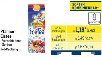 METRO Pfanner Eistee Angebot