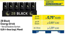 METRO 28 Black Energy Drink Angebot