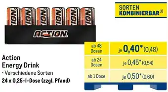 METRO Action Energy Drink Angebot