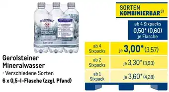METRO Gerolsteiner Mineralwasser Angebot