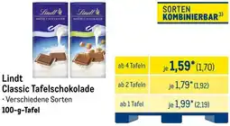 METRO Lindt Classic Tafelschokolade Angebot