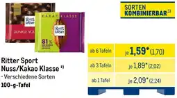 METRO Ritter Sport Nuss/Kakao Klasse Angebot