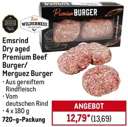 METRO Emsrind Dry aged Premium Beef Burger/Merguez Burger Angebot