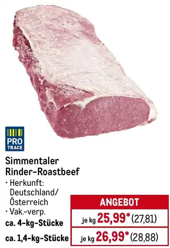 METRO Simmentaler Rinder-Roastbeef Angebot