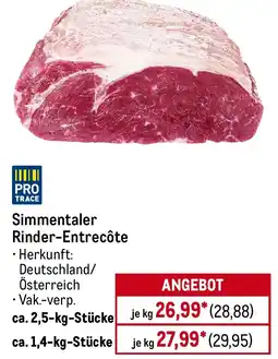 METRO Simmentaler Rinder-Entrecôte Angebot