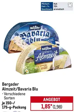 METRO Bergader Almzeit/Bavaria Blu Angebot