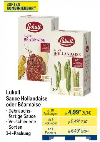 METRO Lukull Sauce Hollandaise oder Béarnaise Angebot