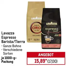 METRO Lavazza Espresso Barista/Tierra Angebot