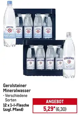 METRO Gerolsteiner Mineralwasser Angebot