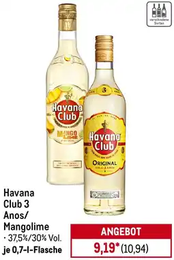 METRO Havana Club 3 Anos/ Mangolime Angebot