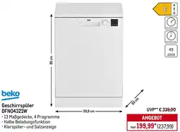 METRO beko Geschirrspüler DFN04321W Angebot