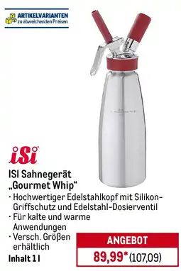 METRO ISI Sahnegerät ,,Gourmet Whip" Angebot