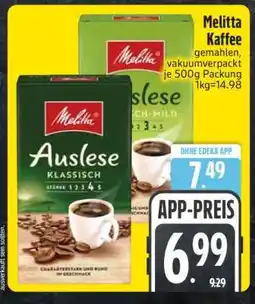 Edeka Melitta Kaffee Angebot