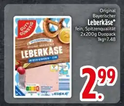 Edeka Original Bayerischer Leberkäse Angebot