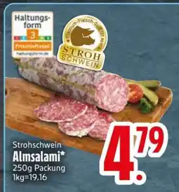 Edeka Strohschwein Almsalami Angebot