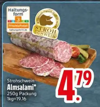 Edeka Strohschwein Almsalami Angebot