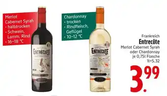 Edeka Frankreich Entrecôte Merlot Cabernet Syrah oder Chardonnay Angebot