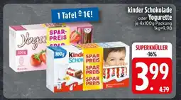 Edeka KINDER Schokolade oder YOGURETTE Angebot