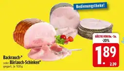 Edeka Backrauch- oder Bärlauch-Schinken Angebot