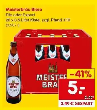 Netto Marken-Discount Meisterbräu Biere Angebot