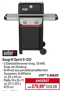 METRO weber Gasgrill Spirit E-210 Angebot