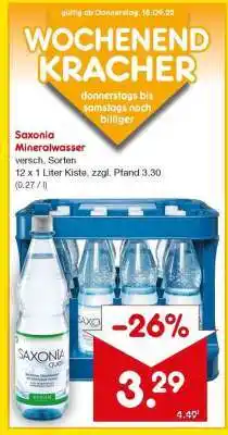 Netto Marken-Discount Saxonia Mineralwasser Angebot