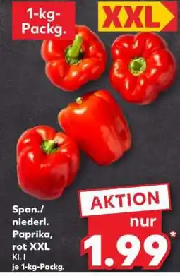 Kaufland Span./niederl. Paprika, rot XXL Angebot