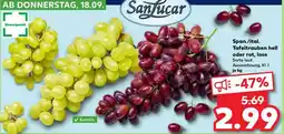 Kaufland Span./ital. Tafeltrauben hell oder rot, lose Angebot