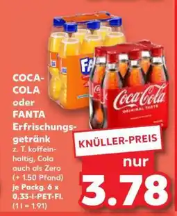 Kaufland COCA-COLA oder FANTA Erfrischungsgetränk Angebot