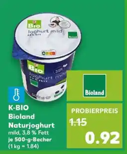 Kaufland K-BIO Bioland Naturjoghurt mild, 3,8 % Fett Angebot