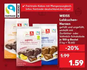 Kaufland WEISS Lebkuchen-Herzen Angebot