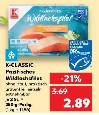 Kaufland K-CLASSIC Pazifisches Wildlachsfilet Angebot