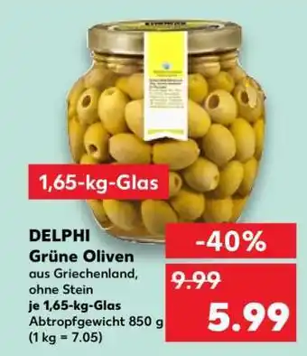 Kaufland DELPHI Grüne Oliven Angebot