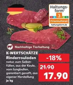 Kaufland K-WERTSCHÄTZE Rinderrouladen Angebot