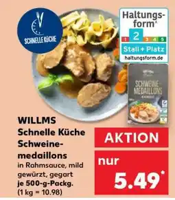 Kaufland WILLMS Schnelle Küche Schweinemedaillons Angebot