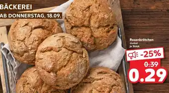 Kaufland Rosenbrötchen dunkel je Stück Angebot