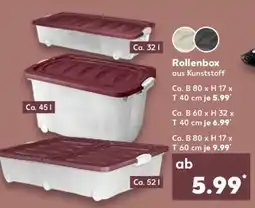 Kaufland Rollenbox aus Kunststoff Angebot