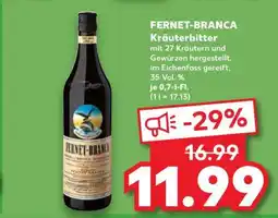 Kaufland FERNET-BRANCA Kräuterbitter Angebot